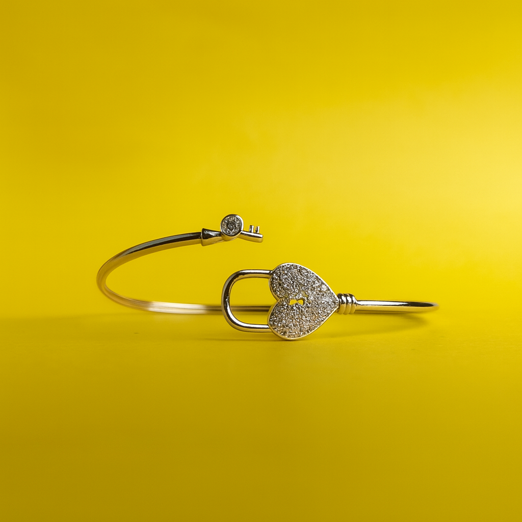Key to My Heart Silver Bracelet