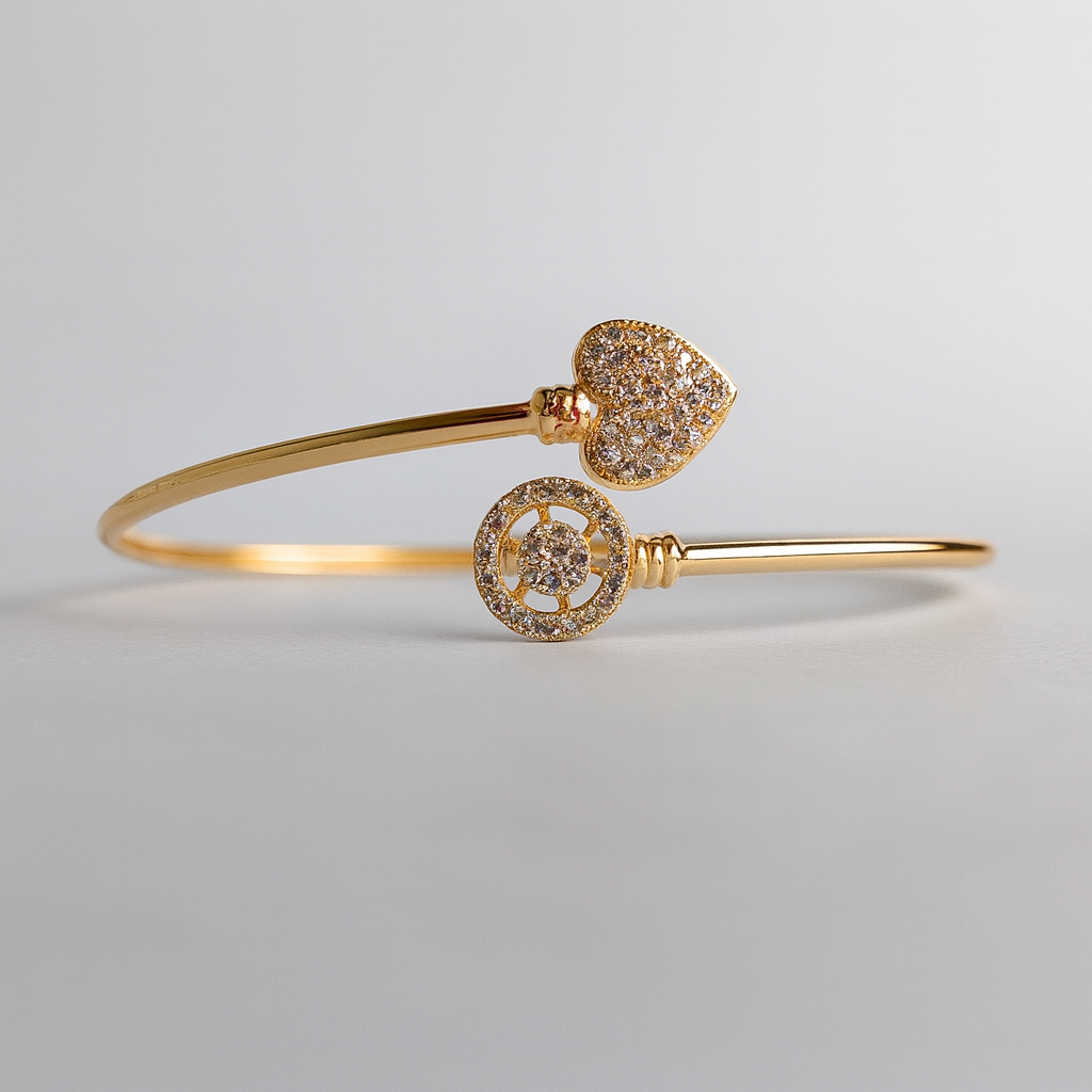 Heart & Wheel Harmony Rose Gold Bracelet