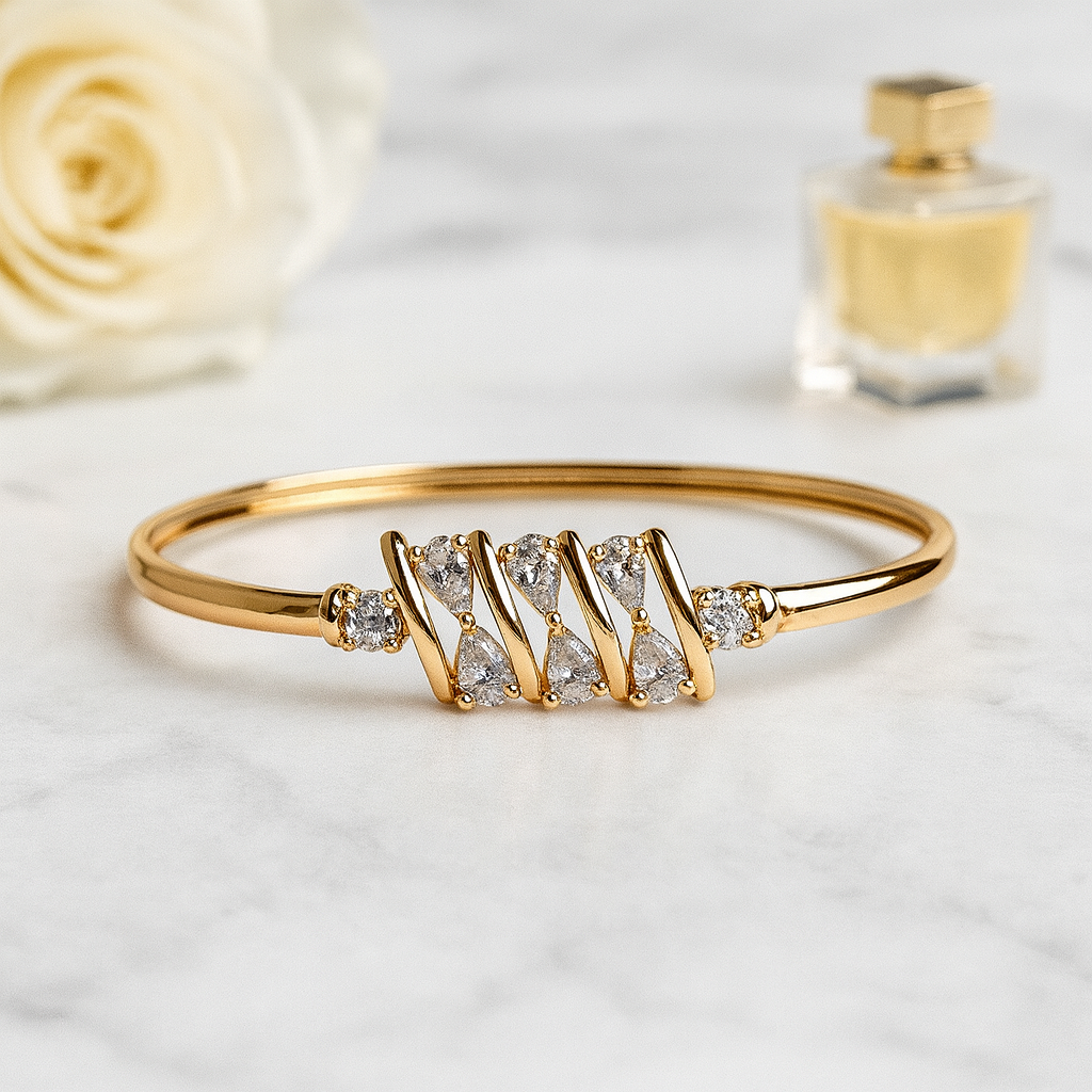 Radiant Spiral Rose Gold Bracelet