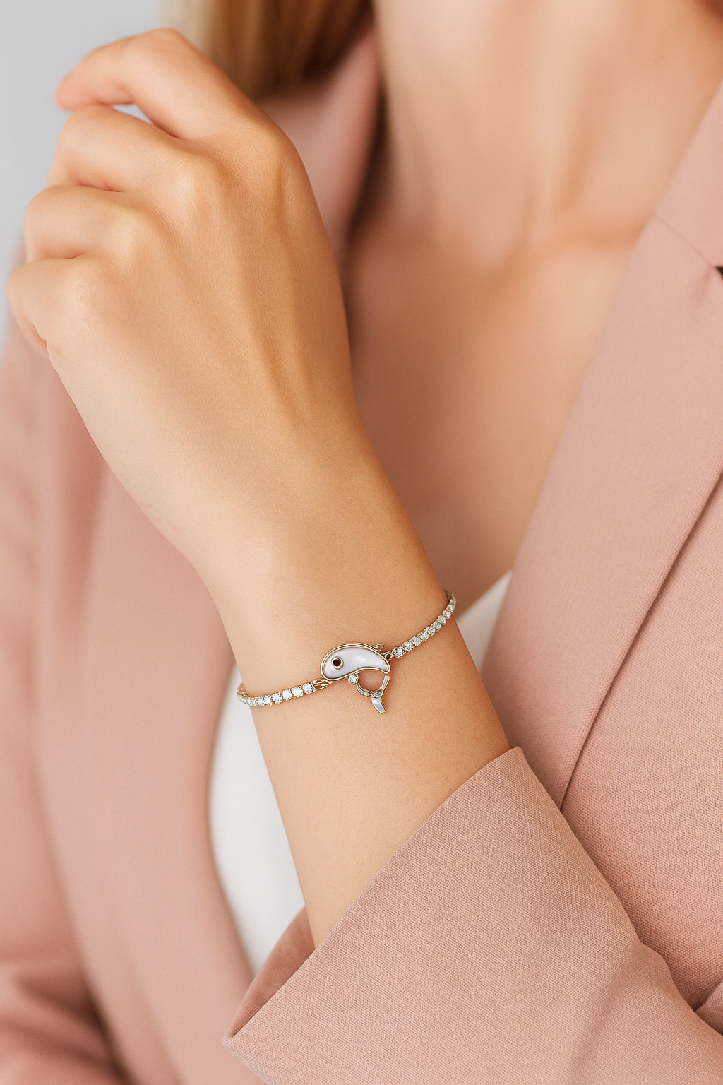 Fish Bracelet – Enamel Fish Charm