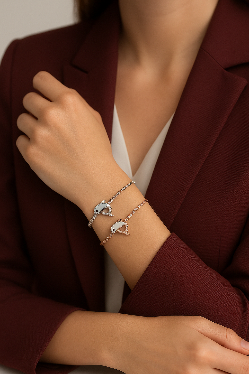 Fish Bracelet – Enamel Fish Charm