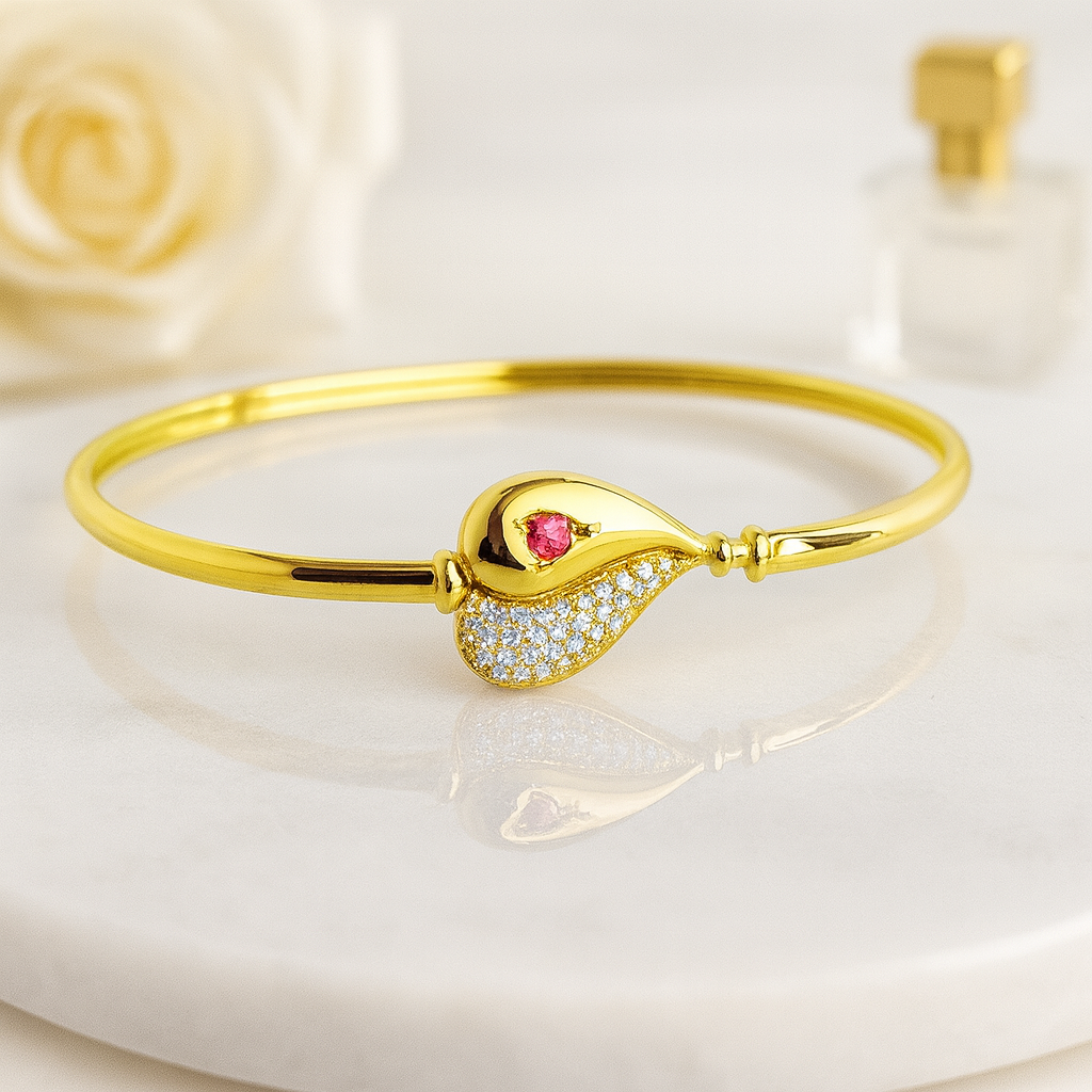 Golden Ruby Whisper Bracelet