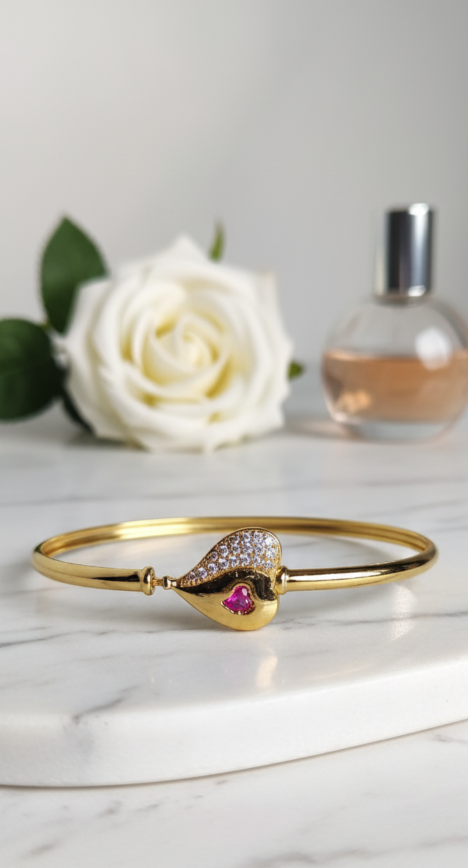 Golden Ruby Whisper Bracelet