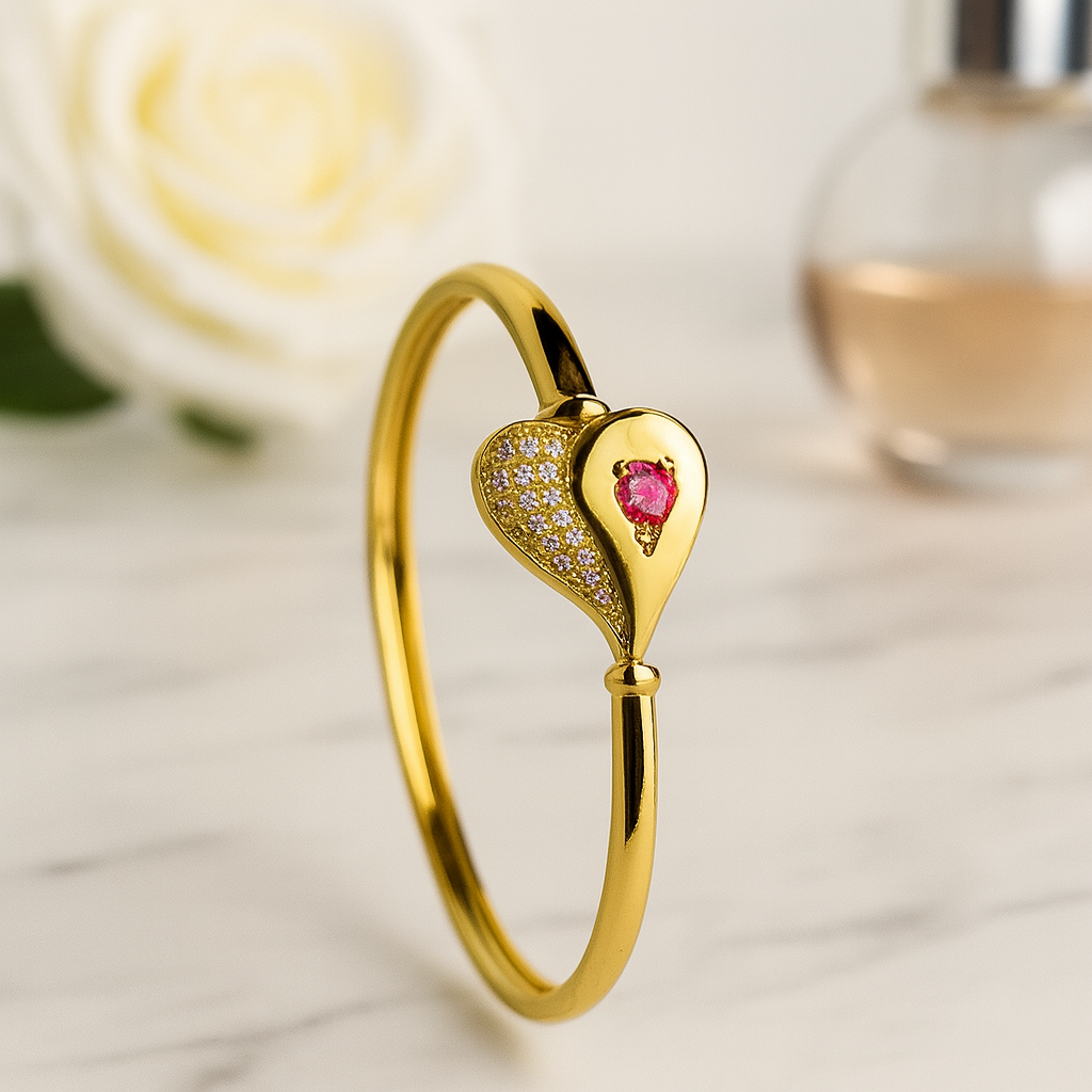 Golden Ruby Whisper Bracelet