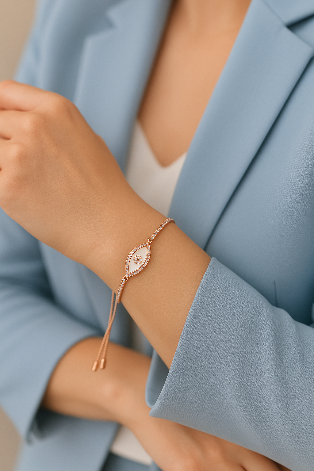 Evil Eye Protection Bracelet – Golden Sparkle Talisman