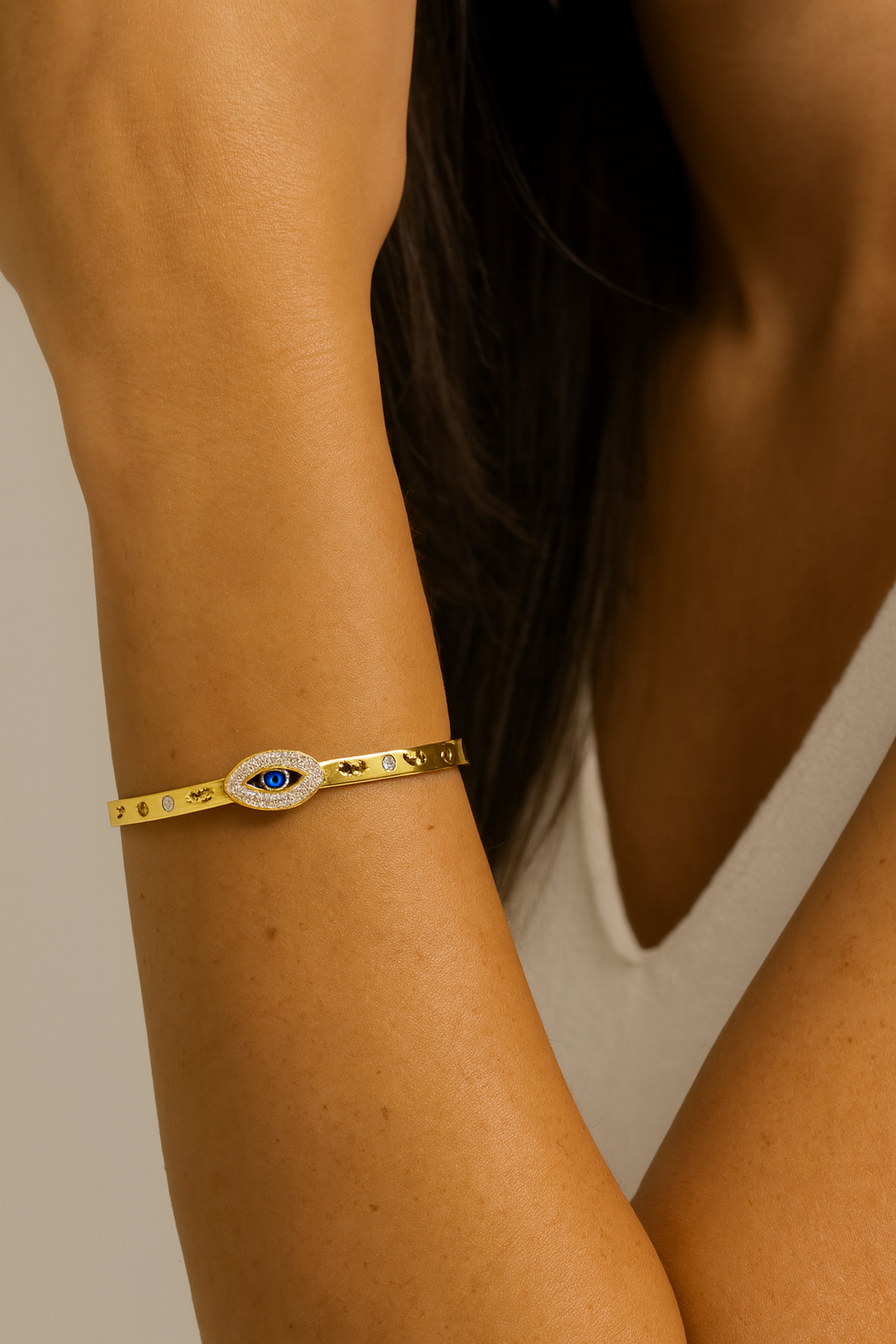 Evil Eye Gold-Plated Bracelet