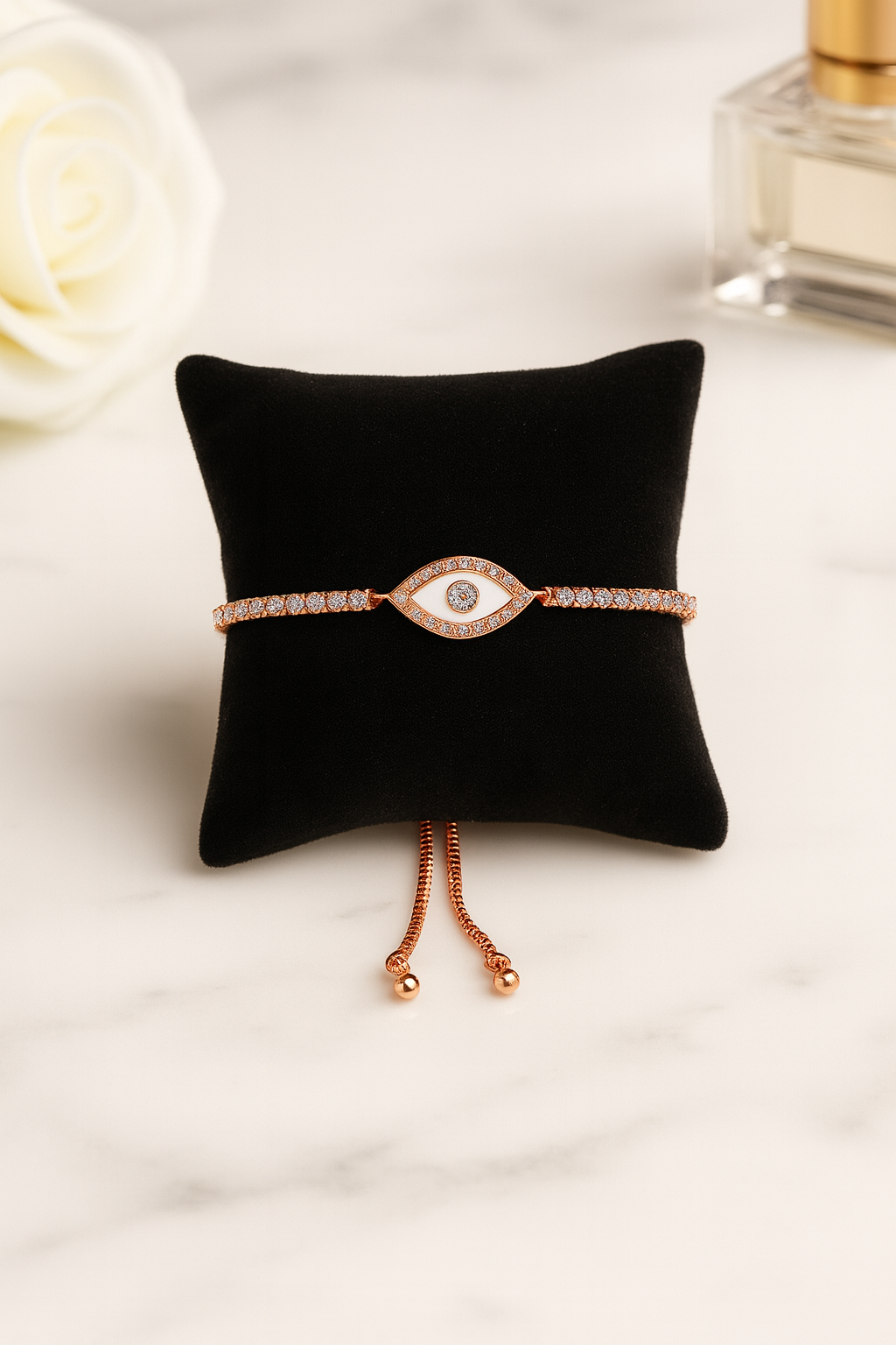 Evil Eye Protection rose gold Bracelet – Golden Sparkle Talisman