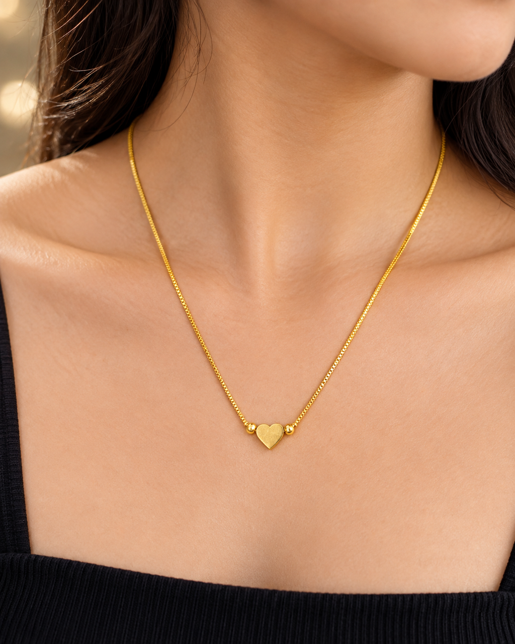 Little Heart pendant in a gold plated chain
